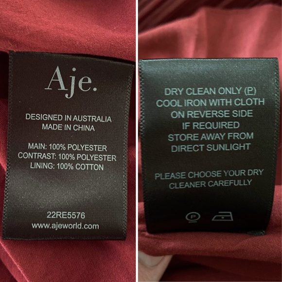 NEW Aje Laurier Wave Maxi Dress Burgundy 2 US - Picture 17 of 17